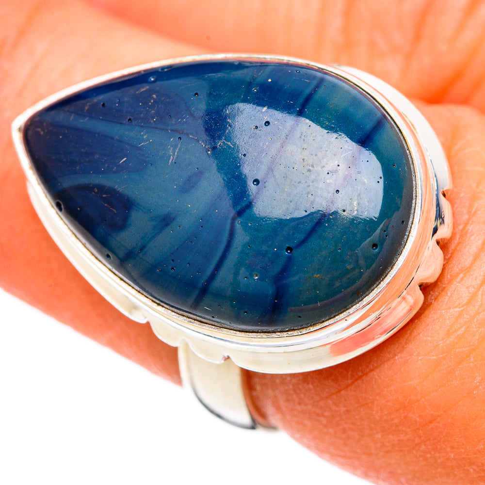 Blue Jasper Rings handcrafted by Ana Silver Co - RING102446
