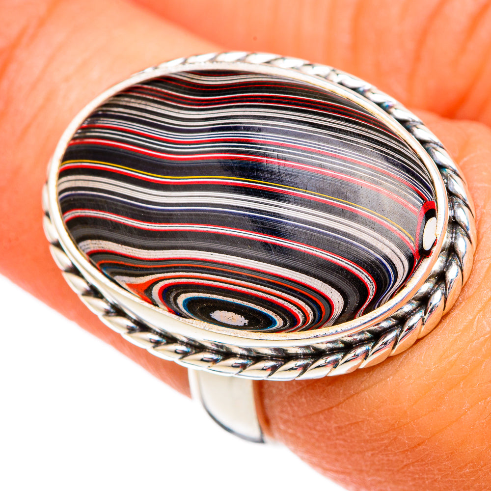 Fordite Rings handcrafted by Ana Silver Co - RING102451