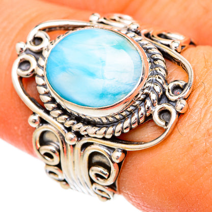 Larimar Rings handcrafted by Ana Silver Co - RING102461