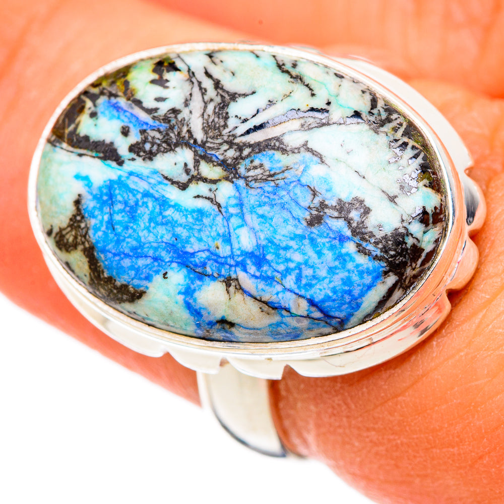 Blue Jasper Rings handcrafted by Ana Silver Co - RING102462