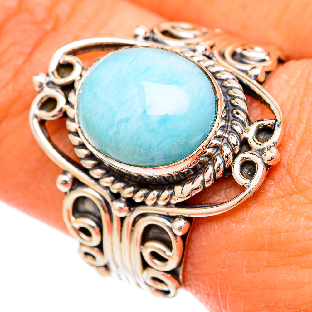 Larimar Rings handcrafted by Ana Silver Co - RING102475