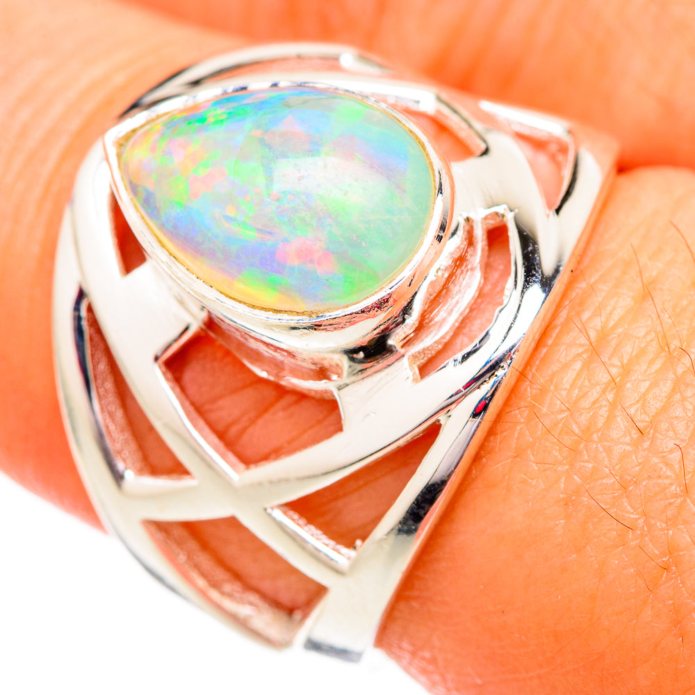 Ethiopian Opal Rings handcrafted by Ana Silver Co - RING102481