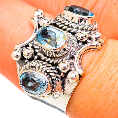 Blue Topaz Rings handcrafted by Ana Silver Co - RING102483