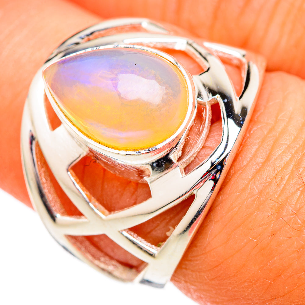 Ethiopian Opal Rings handcrafted by Ana Silver Co - RING102494