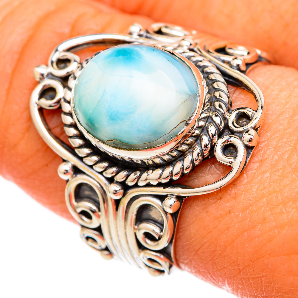Larimar Rings handcrafted by Ana Silver Co - RING102495
