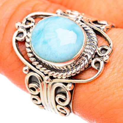 Larimar Rings handcrafted by Ana Silver Co - RING102501
