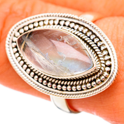 Rainbow Moonstone Rings handcrafted by Ana Silver Co - RING102505