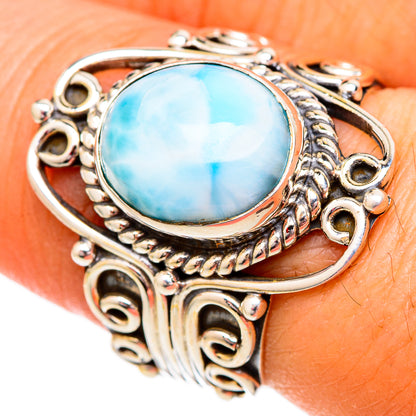 Larimar Rings handcrafted by Ana Silver Co - RING102507