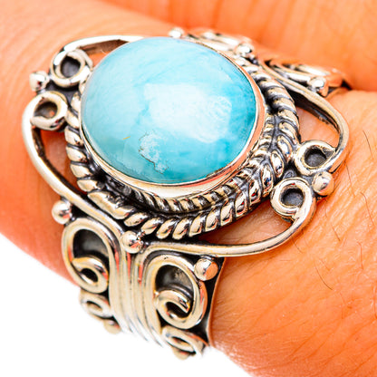 Larimar Rings handcrafted by Ana Silver Co - RING102513