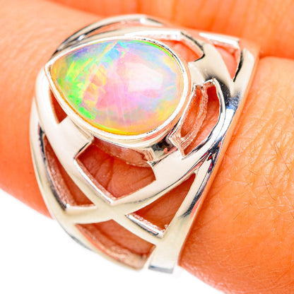 Ethiopian Opal Rings handcrafted by Ana Silver Co - RING102521
