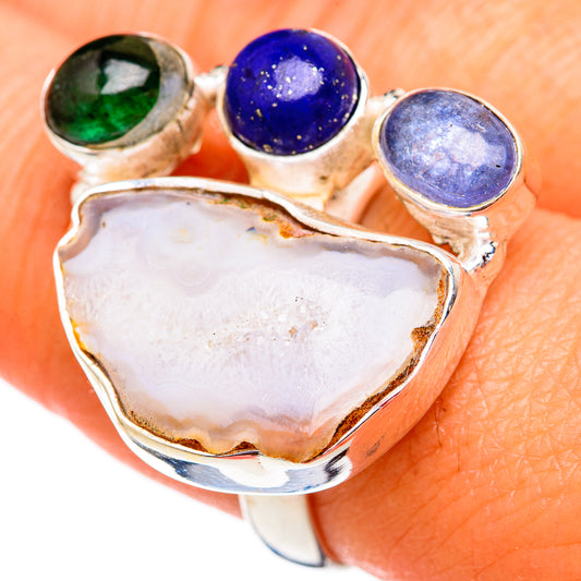 White Geode Slice Rings handcrafted by Ana Silver Co - RING102528