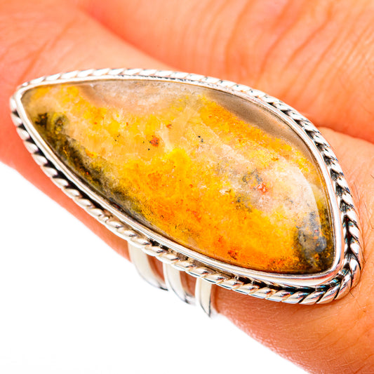 Bumble Bee Jasper Rings handcrafted by Ana Silver Co - RING102532