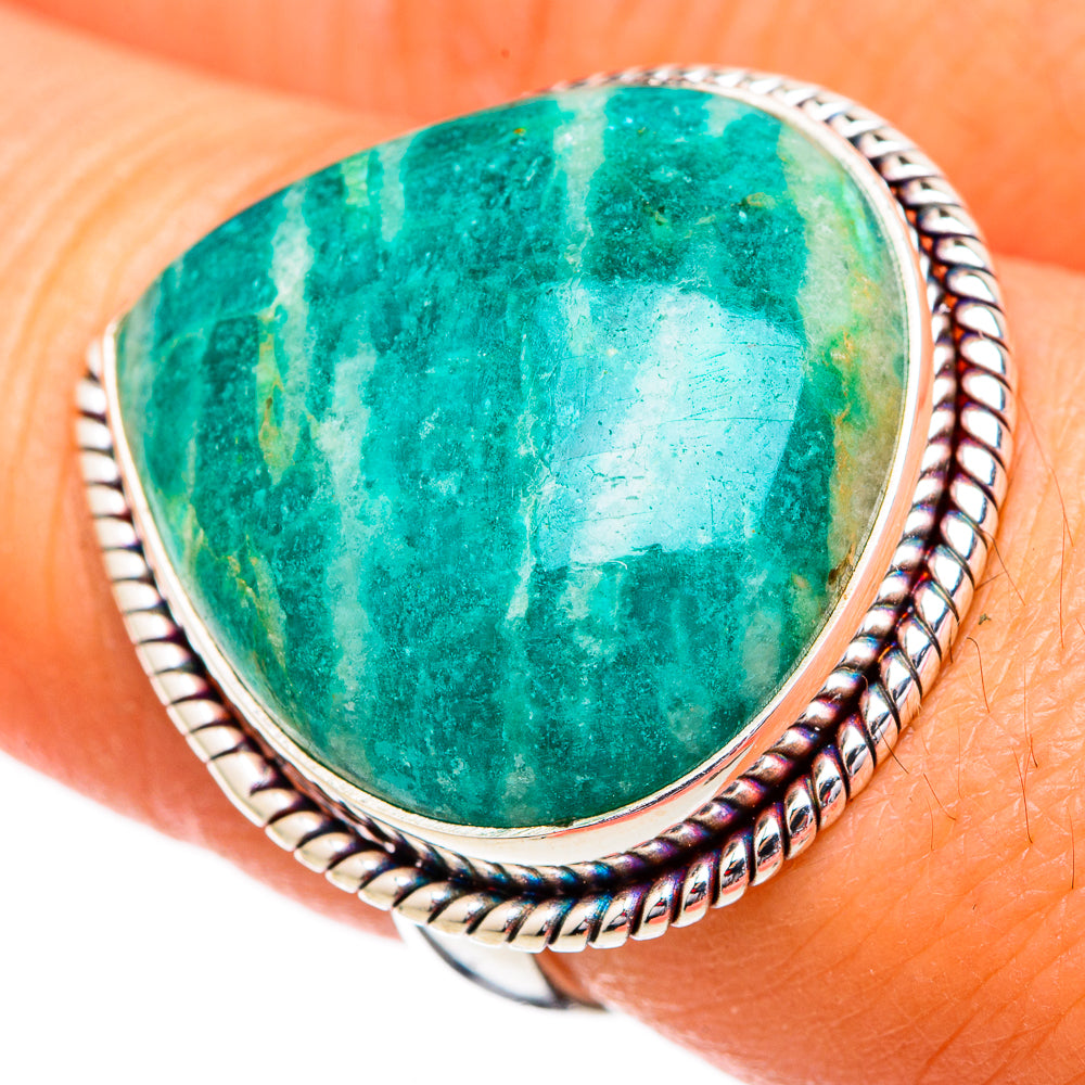 Amazonite Rings handcrafted by Ana Silver Co - RING102544