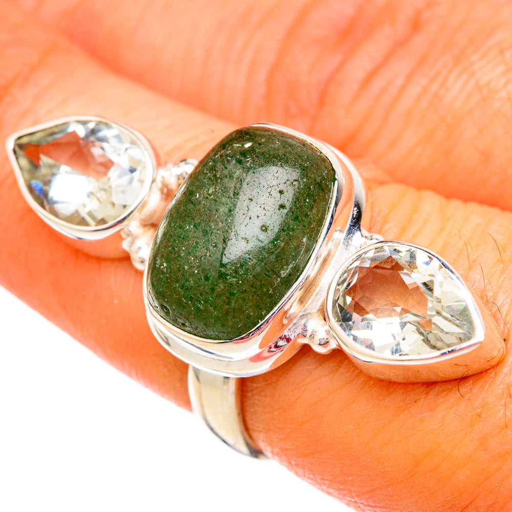 Green Aventurine Rings handcrafted by Ana Silver Co - RING102547
