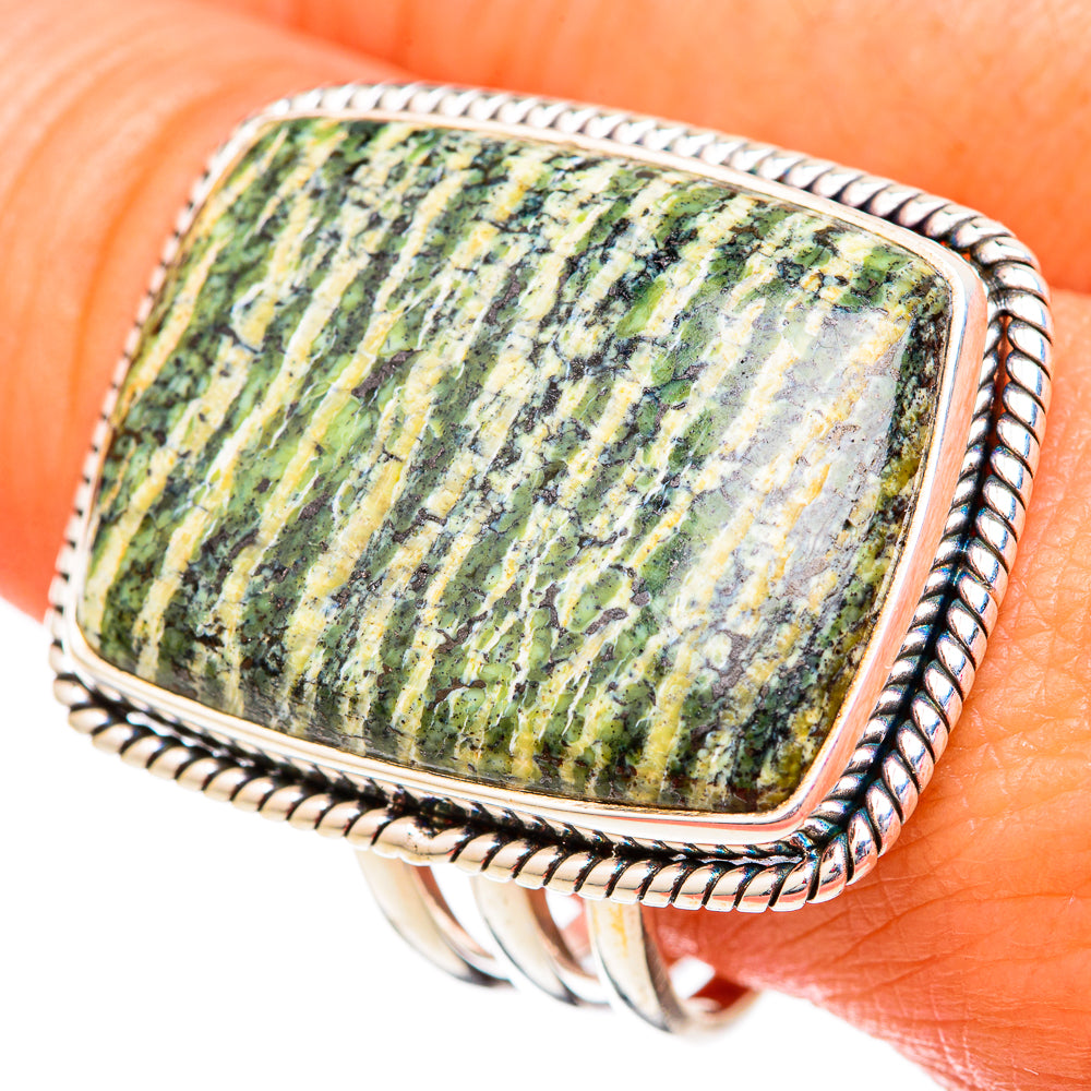 Lizard Jasper Rings handcrafted by Ana Silver Co - RING102548