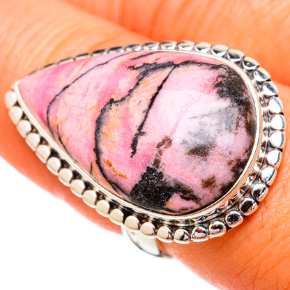 Rhodonite Rings handcrafted by Ana Silver Co - RING102557