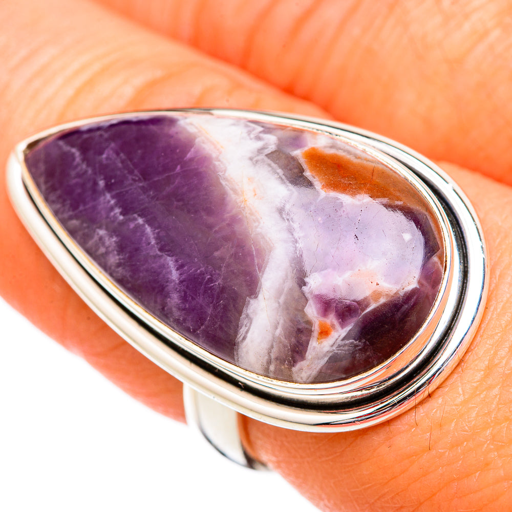 Chevron Amethyst Rings handcrafted by Ana Silver Co - RING102559