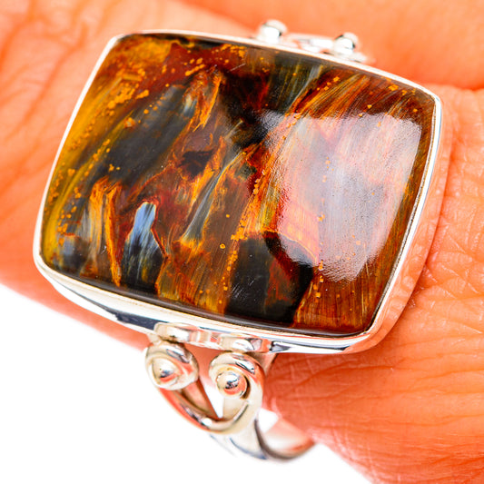 Golden Pietersite Rings handcrafted by Ana Silver Co - RING102565