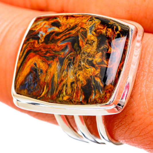 Golden Pietersite Rings handcrafted by Ana Silver Co - RING102566