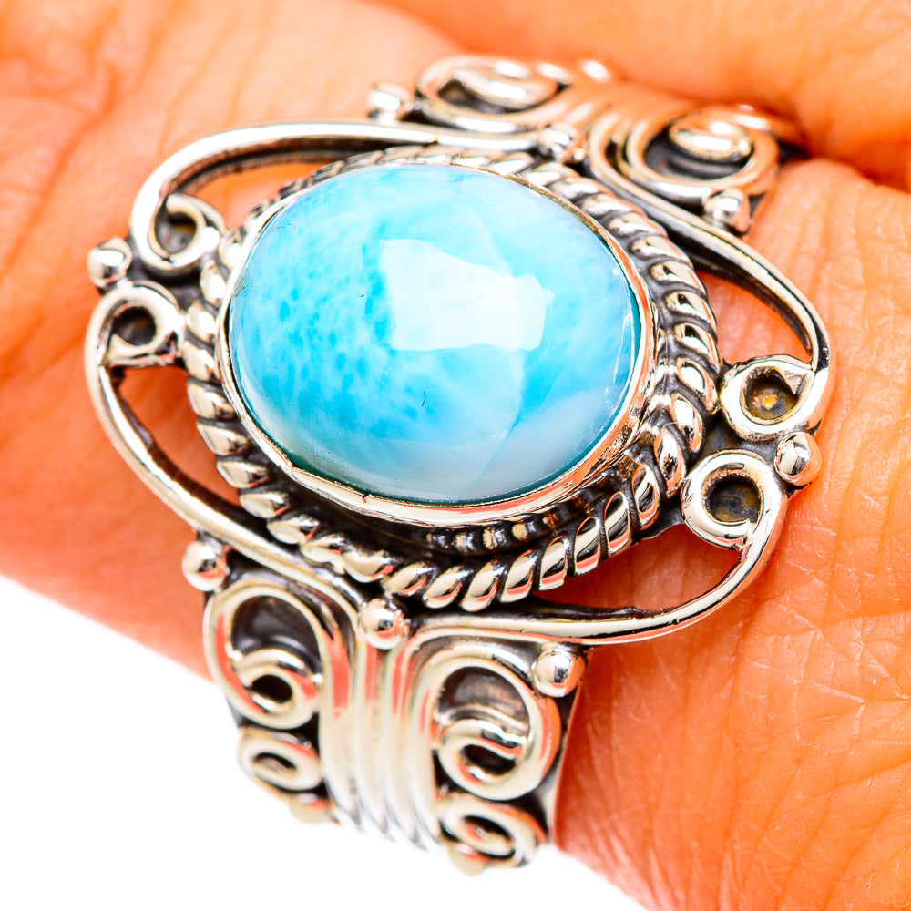 Larimar Rings handcrafted by Ana Silver Co - RING102569