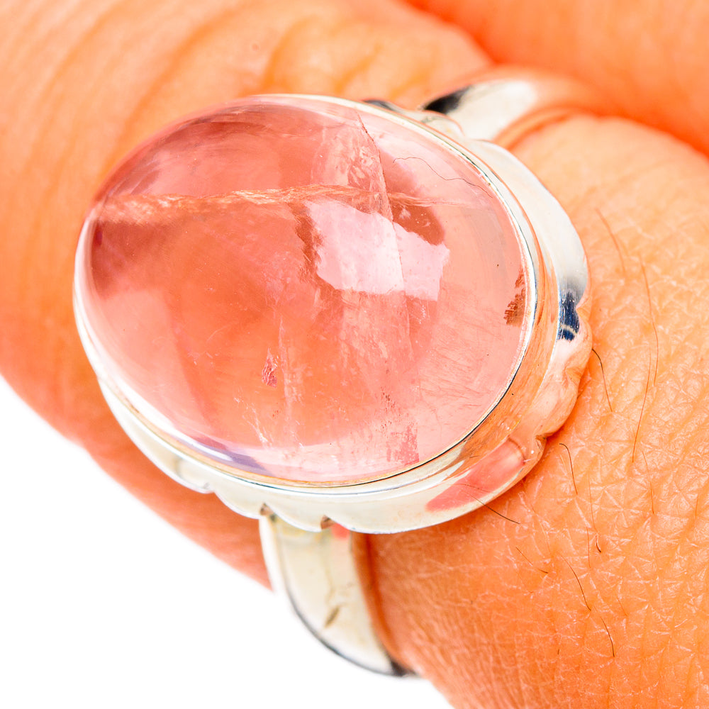 Rose Quartz Rings handcrafted by Ana Silver Co - RING102578