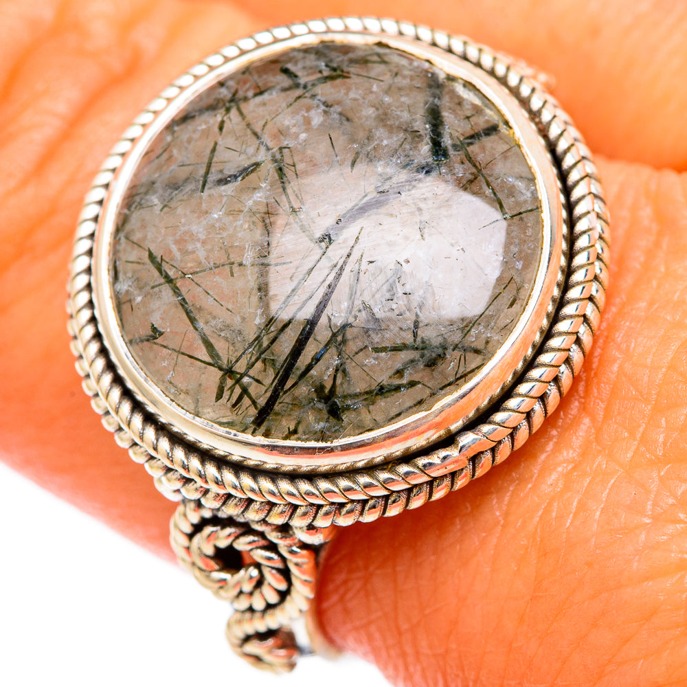 Tourmalinated Quartz Rings handcrafted by Ana Silver Co - RING102584
