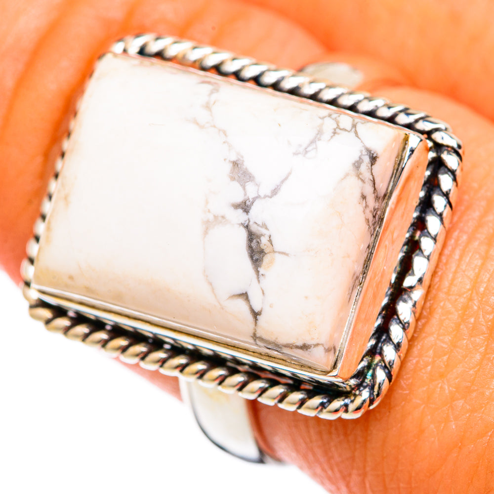 Howlite Rings handcrafted by Ana Silver Co - RING102585