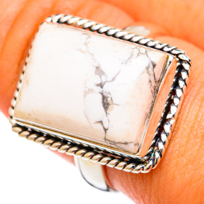 Howlite Rings handcrafted by Ana Silver Co - RING102585