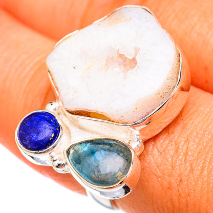 White Geode Slice Rings handcrafted by Ana Silver Co - RING102591