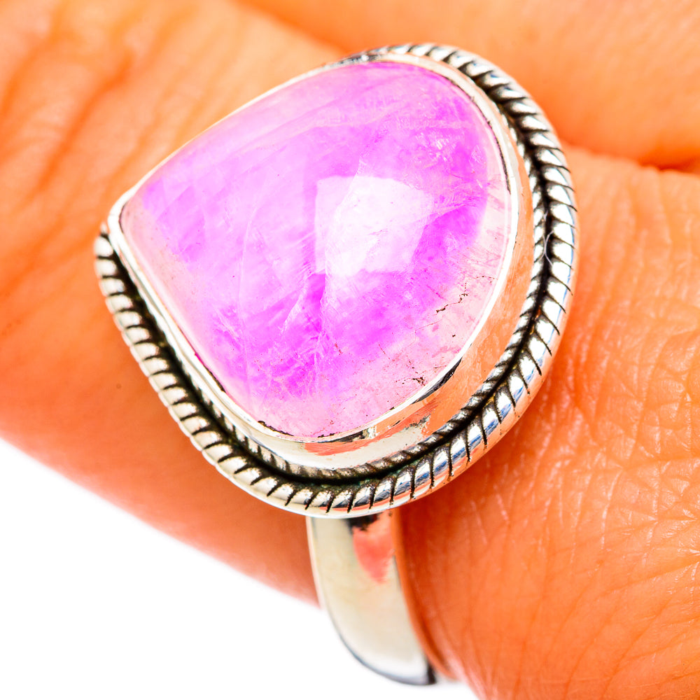 Pink Moonstone Rings handcrafted by Ana Silver Co - RING102601