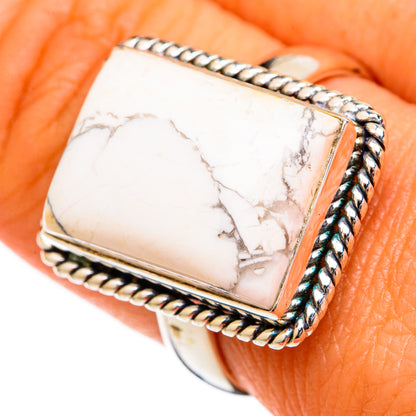 Howlite Rings handcrafted by Ana Silver Co - RING102612
