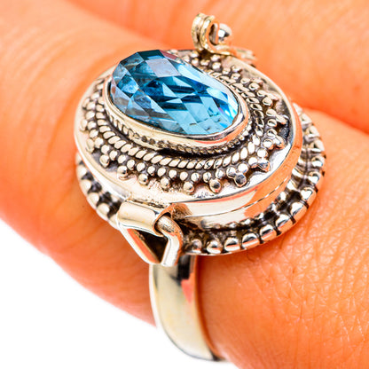 Blue Topaz Rings handcrafted by Ana Silver Co - RING102617