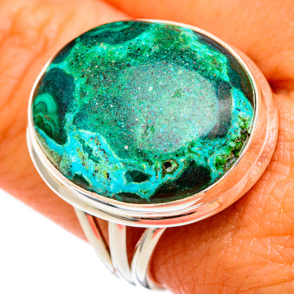 Malachite In Chrysocolla Rings handcrafted by Ana Silver Co - RING102619