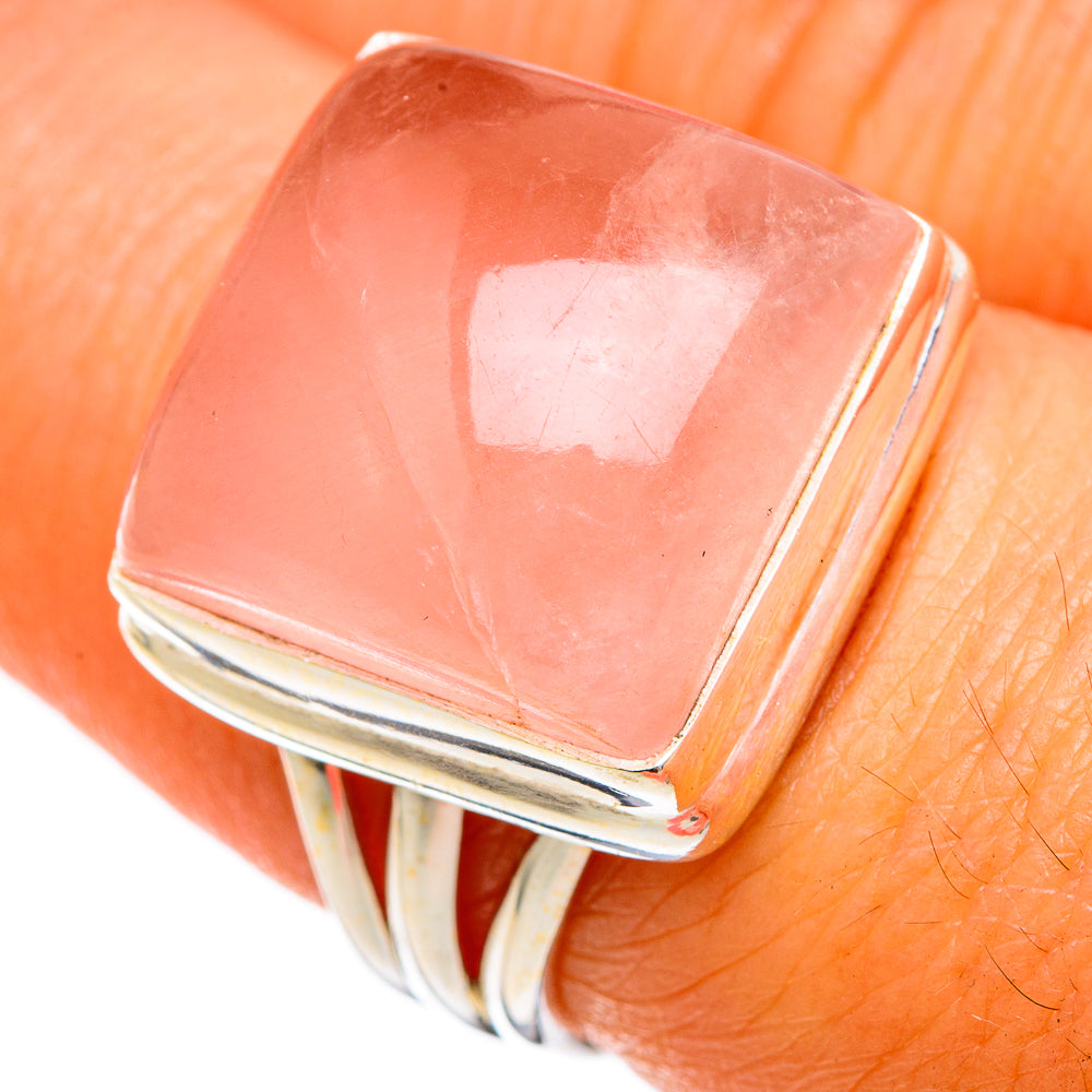 Rose Quartz Rings handcrafted by Ana Silver Co - RING102624
