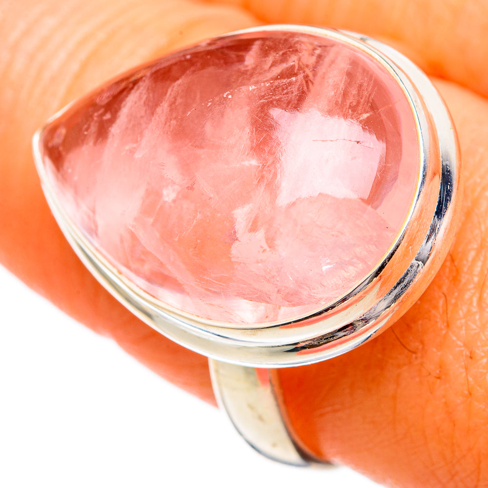 Rose Quartz Rings handcrafted by Ana Silver Co - RING102625