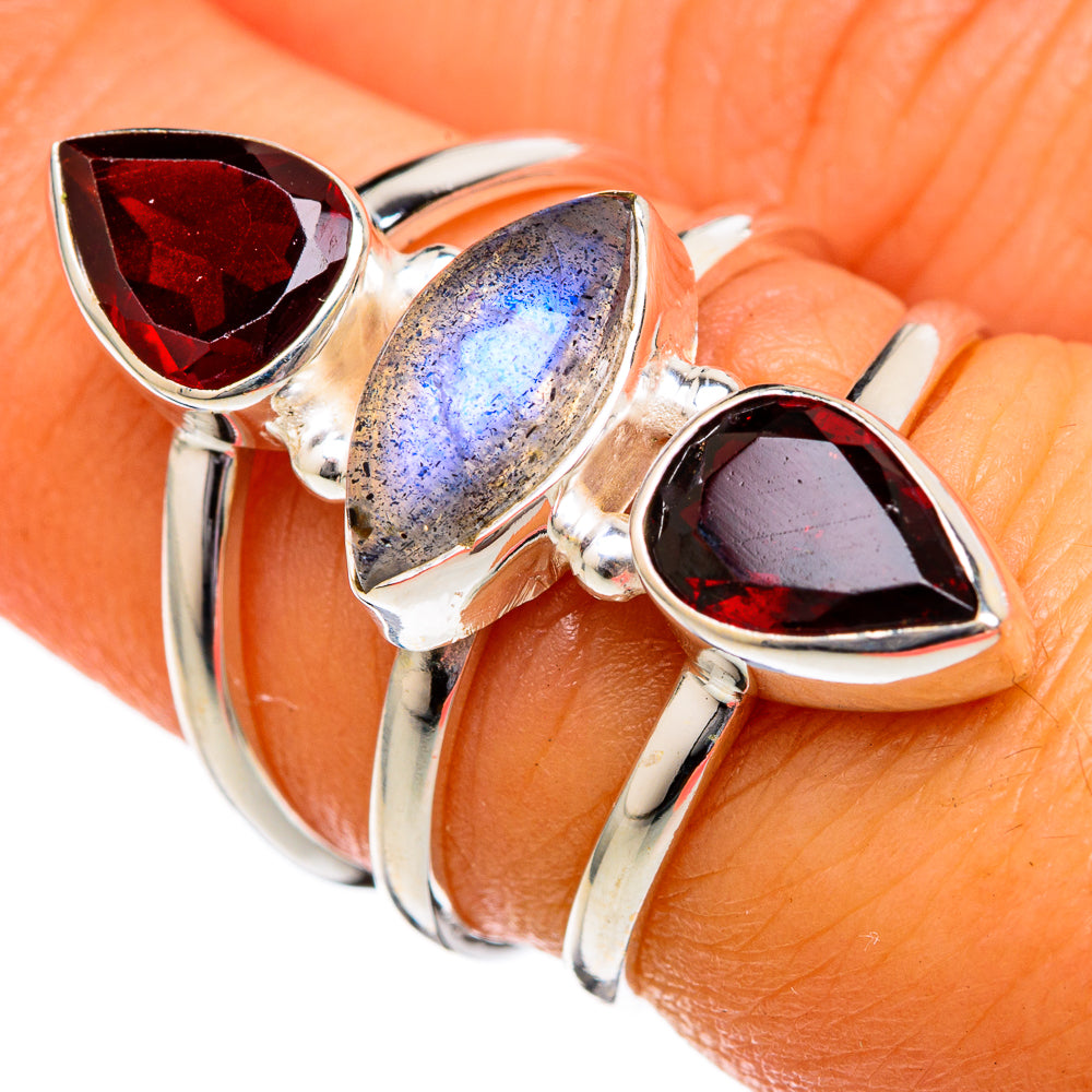 Labradorite Rings handcrafted by Ana Silver Co - RING102626
