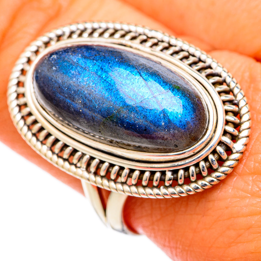 Labradorite Rings handcrafted by Ana Silver Co - RING102636