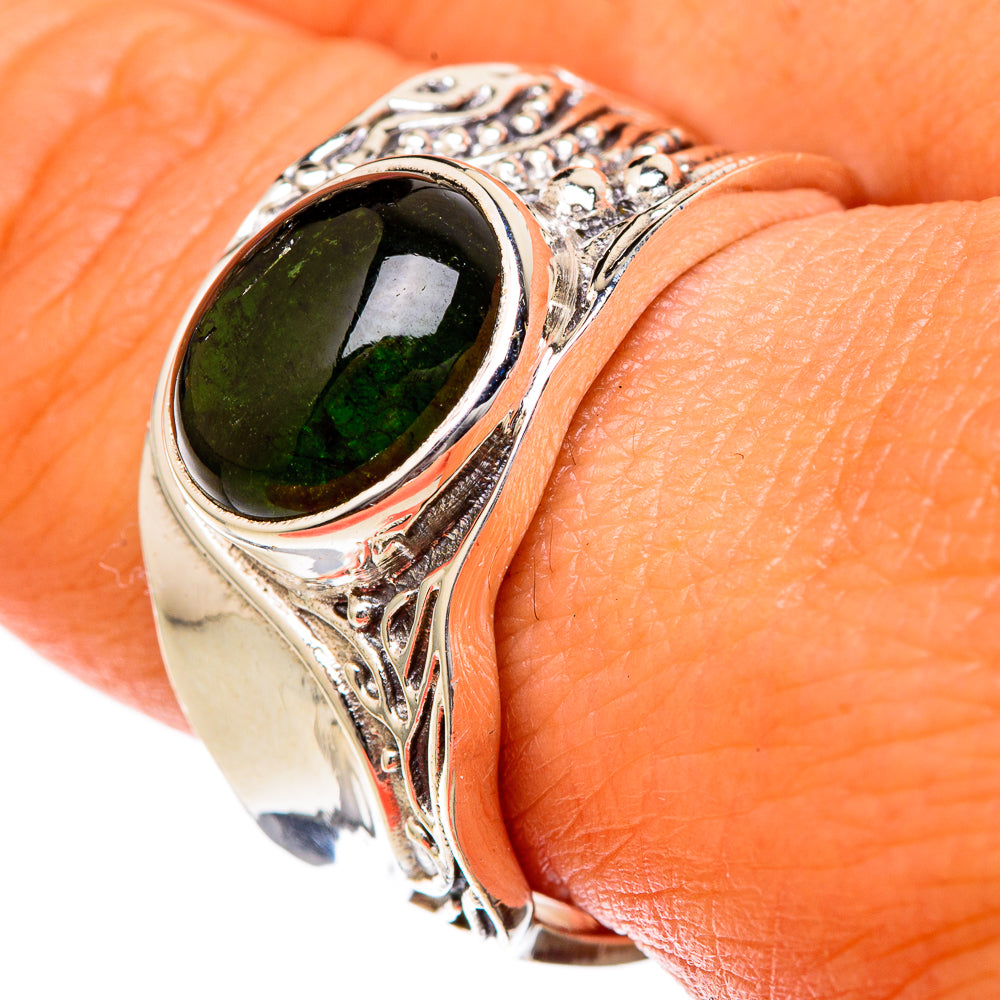 Green Tourmaline Rings handcrafted by Ana Silver Co - RING102640