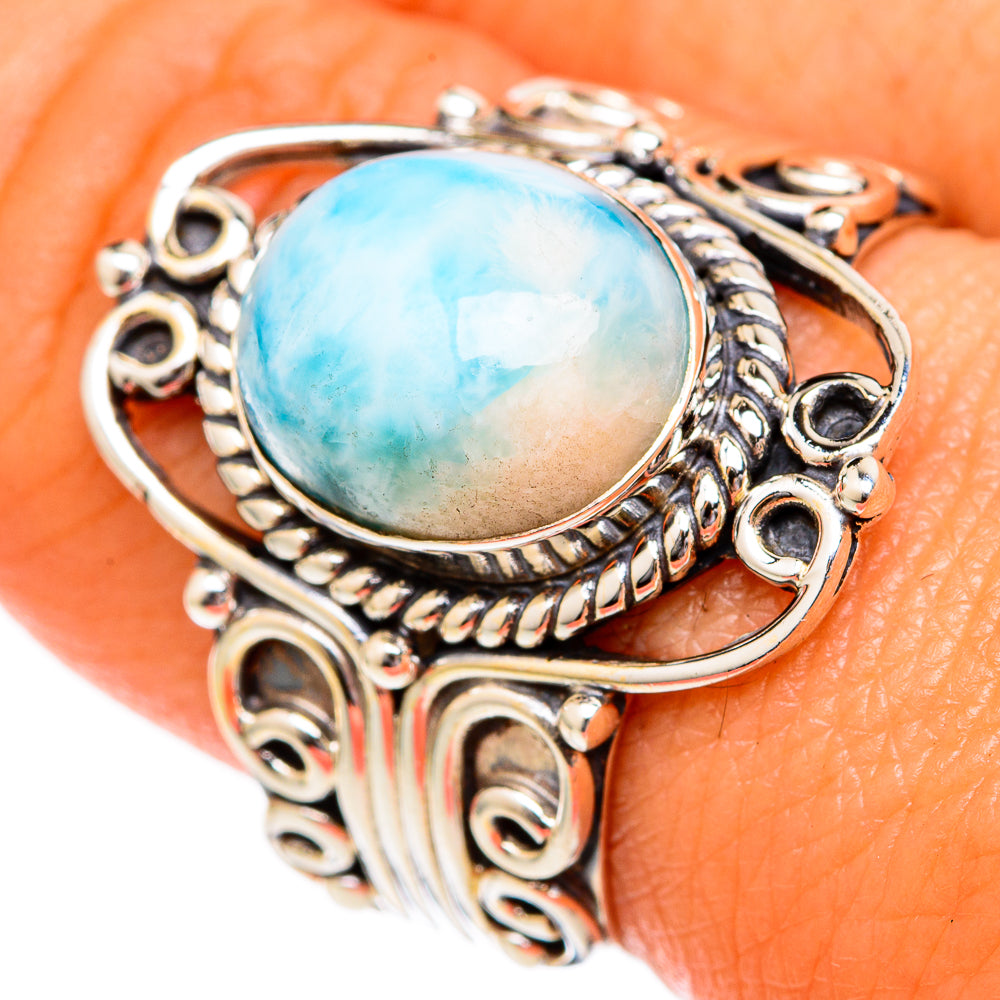 Larimar Rings handcrafted by Ana Silver Co - RING102655