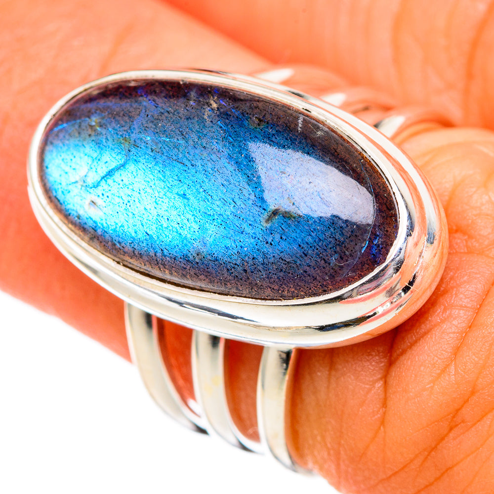 Labradorite Rings handcrafted by Ana Silver Co - RING102657