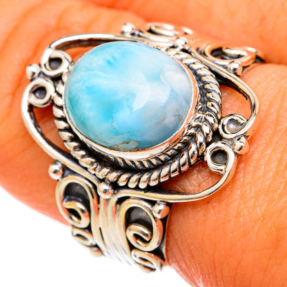 Larimar Rings handcrafted by Ana Silver Co - RING102673