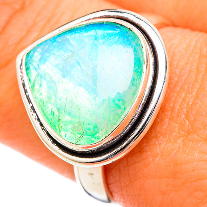 Green Moonstone Rings handcrafted by Ana Silver Co - RING102675
