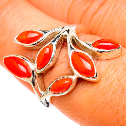 Mediterranean Red Coral Rings handcrafted by Ana Silver Co - RING102677