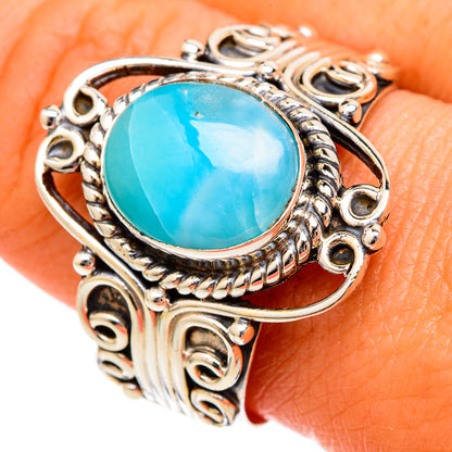 Larimar Rings handcrafted by Ana Silver Co - RING102686