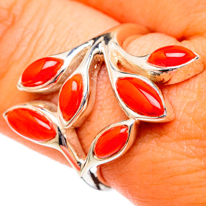 Mediterranean Red Coral Rings handcrafted by Ana Silver Co - RING102689