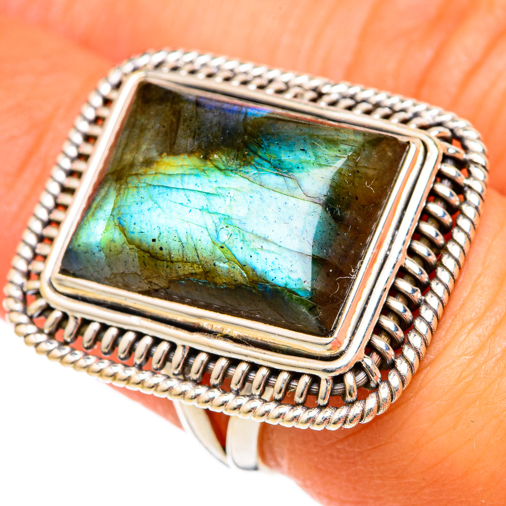 Labradorite Rings handcrafted by Ana Silver Co - RING102720