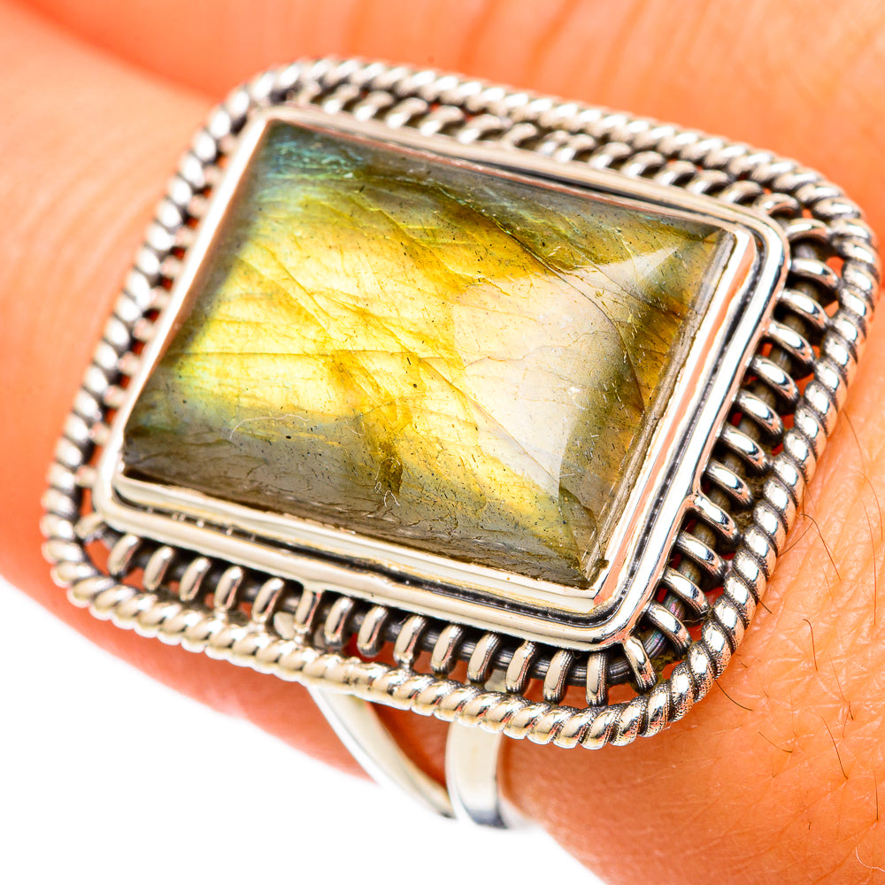 Labradorite Rings handcrafted by Ana Silver Co - RING102736