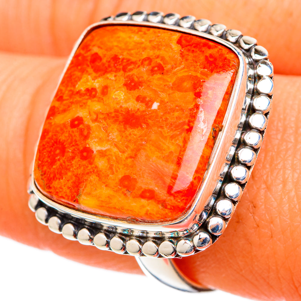 Sponge Coral Rings handcrafted by Ana Silver Co - RING102743