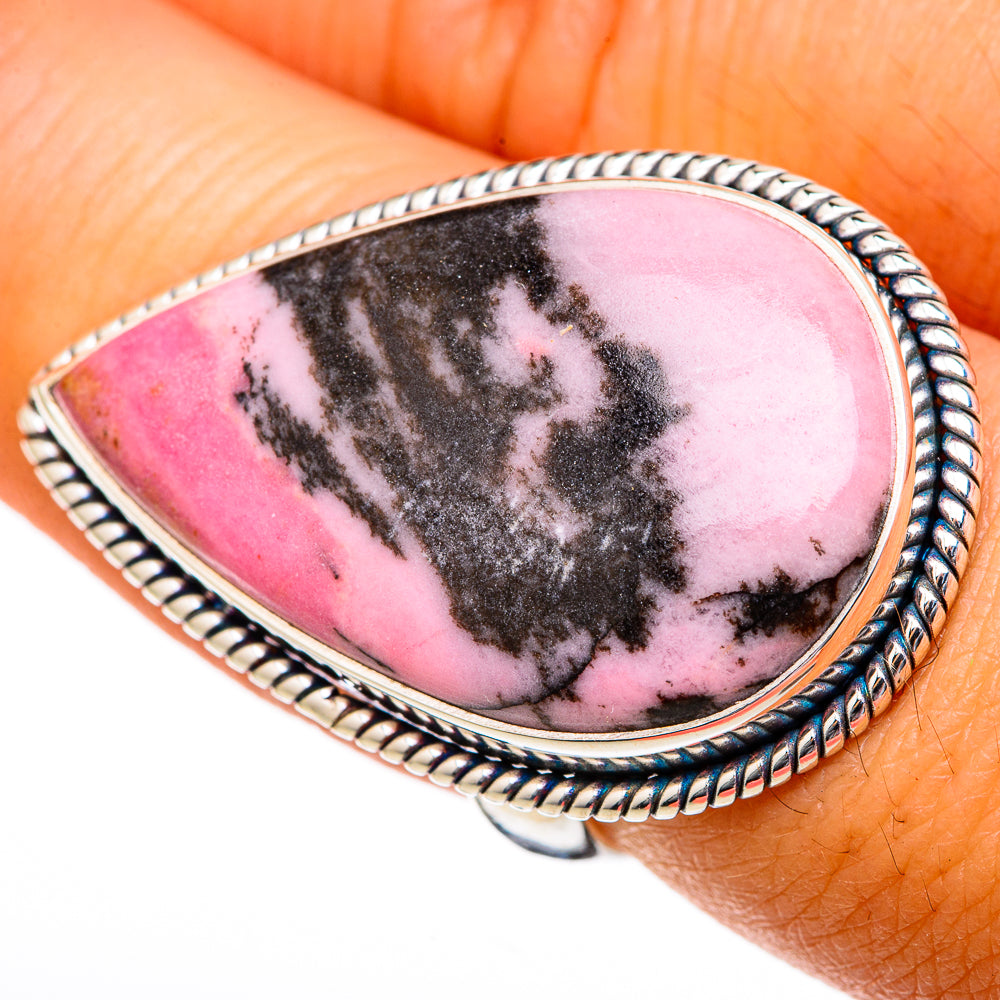 Rhodonite Rings handcrafted by Ana Silver Co - RING102746