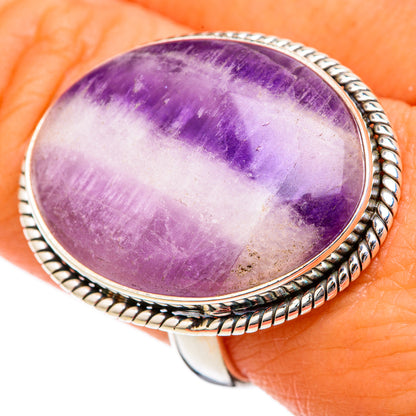 Chevron Amethyst Rings handcrafted by Ana Silver Co - RING102750